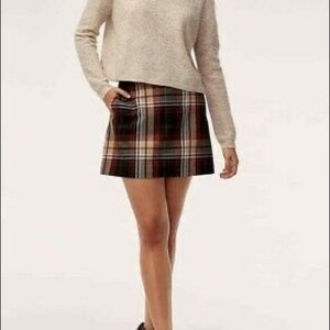 Wilfred // Renee Skirt Brown Plaid Mini Skirt 4